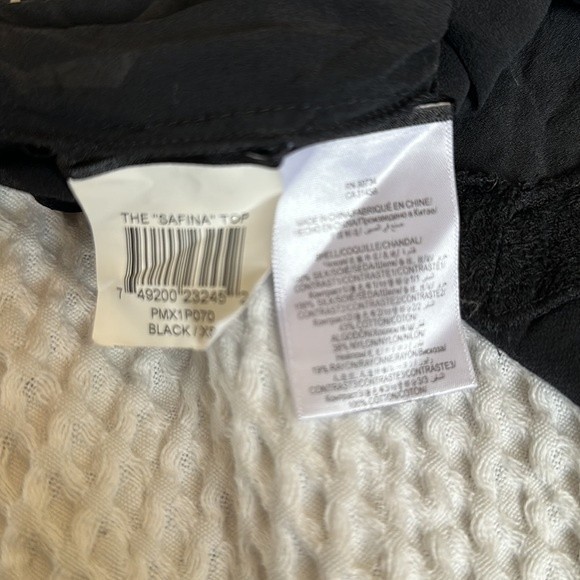 BCBGMAXAZRIA RUNWAY “SAFINA” Black T-Back tank top with high low peplum - Picture 10 of 10